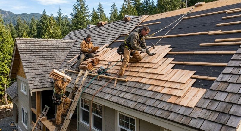 Cedar Shake Roof Construction in Fredericksburg, VA